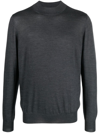 Barba Napoli Fine-knit Virgin-wool Jumper In Grey