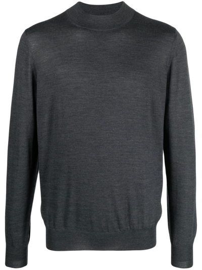 Barba Fine-knit Virgin-wool Jumper In Grey