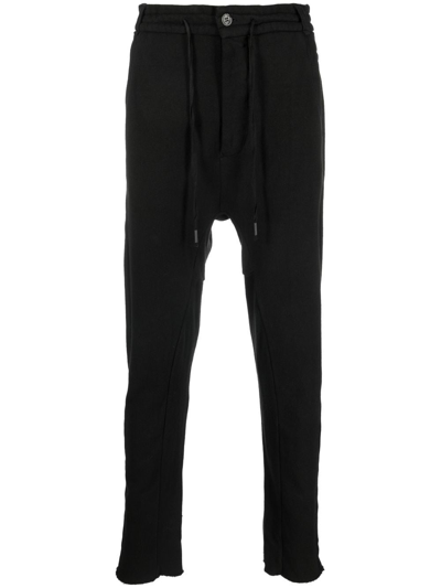 Masnada Drop-crotch Cotton Trousers In Black