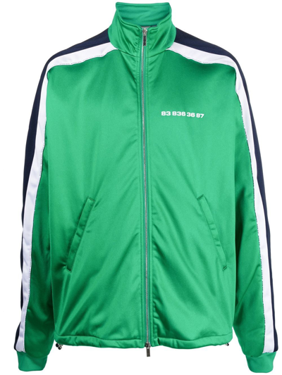 Vtmnts Side-stripe Track Jacket In Green
