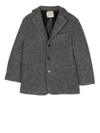 Douuod Felted Wool Blazer In Grey