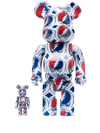 Medicom Toy Multicoloured Be@rbrick Grateful Dead 100% And 400% Set In White