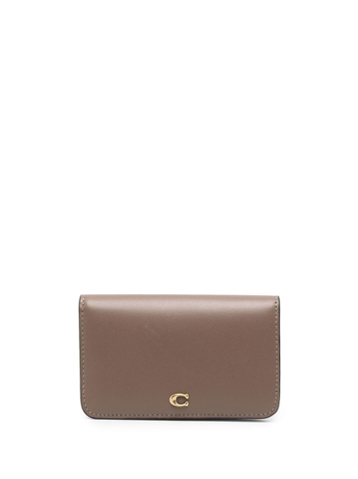 Coach Slim Leather Purse In Brown