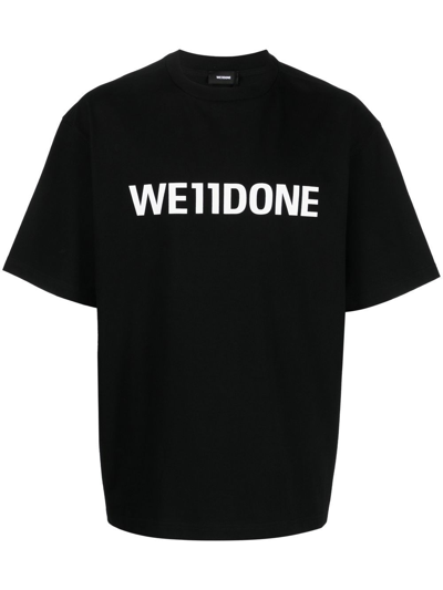 We11 Done Logo-print Short-sleeve T-shirt In Black