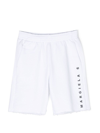 Mm6 Maison Margiela Logo-print Track Shorts In White