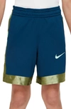 Nike Kids' Elite Basketball Shorts In Valerian Blue/ Mint Foam