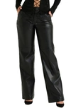 HOUSE OF CB OMAIRA FAUX LEATHER WIDE LEG TROUSERS