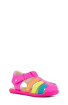 Ugg Kid's Kolding Caged Grip-strap Sandals, Baby/toddlers In Pnk Rainbow