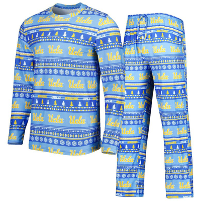 Concepts Sport Men's  Blue Ucla Bruins Swivel Long Sleeve T-shirt And Pants Sleep Set