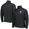 Antigua Heather Black Vegas Golden Knights Course Quarter-zip Jacket In Heather Black