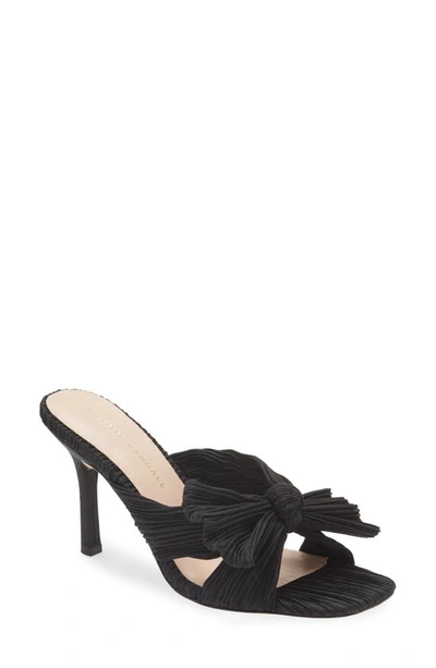 Loeffler Randall Claudia Pleated Skinny Heel Mule In Black