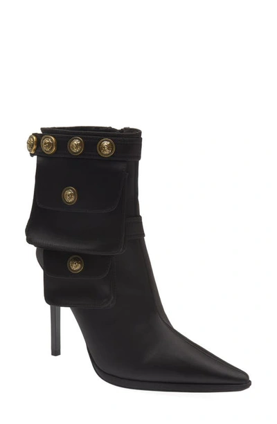 Jeffrey Campbell Stashed Boots In Black Satin