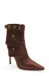 Jeffrey Campbell Stashed Boots In Brown Satin