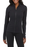 Spanx Contour Zip Front Jacket In Very Black