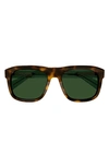 Saint Laurent Men's Rectangle Sunglasses In Havana