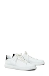 Tory Burch Howell Court Sneaker In Titanium White / Perfect Black