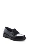 Saint Laurent Le Loafer Monogram Penny Loafer In Nero/ Nero