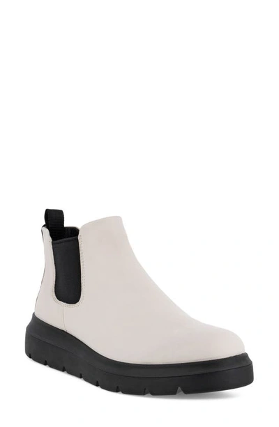 Ecco Nouvelle Water Repellent Chelsea Boot In Limestone Leather