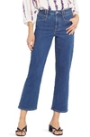 Nydj Marilyn Ankle Womens Tummy Slimming Denim Straight Leg Jeans In Waterfall
