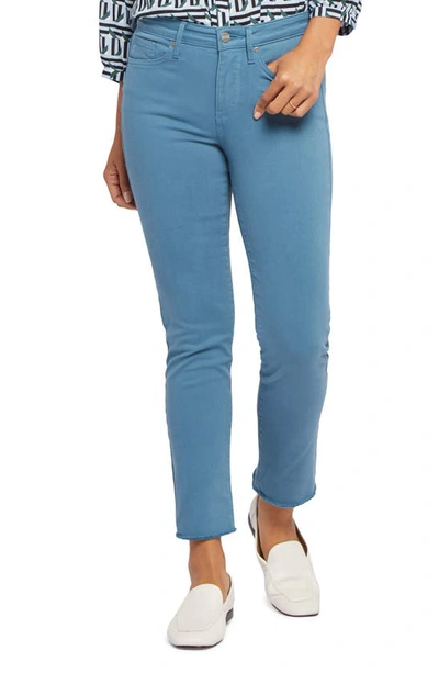 Nydj Sheri Ankle Fray Hem Slim Jeans In Artist Blue