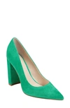 Marc Fisher Ltd Abilene Pointed Toe Pump In Medium Green Suede