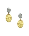 Marco Bicego SIVIGLIA 18K GOLD & PAVE DIAMOND DOUBLE-DROP EARRINGS,PROD193910038