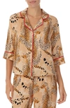 Room Service Pjs Room Service Pajama Top In Tan Flora
