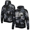 THE WILD COLLECTIVE THE WILD COLLECTIVE BLACK BALTIMORE RAVENS CAMO PULLOVER HOODIE