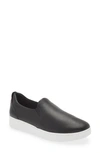 Fitflop Rally Leather Slip-on Skate Sneaker In Black