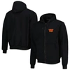 DUNBROOKE DUNBROOKE BLACK WASHINGTON COMMANDERS CRAFTSMAN THERMAL-LINED FULL-ZIP HOODIE