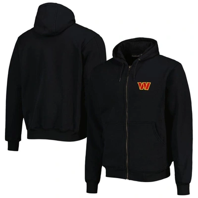 Dunbrooke Black Washington Commanders Craftsman Thermal-lined Full-zip Hoodie