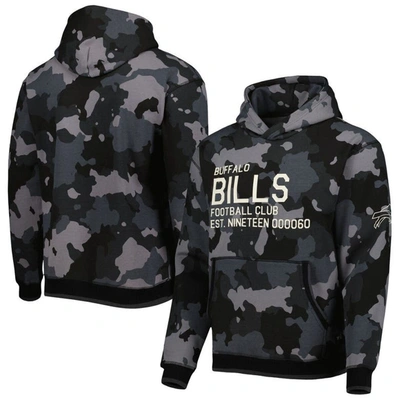 The Wild Collective Black Buffalo Bills Camo Pullover Hoodie