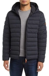 Save The Duck Donald Hooded Puffer Jacket In Blue Black