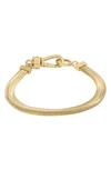 Allsaints Flat Snake Chain Bracelet In Gold