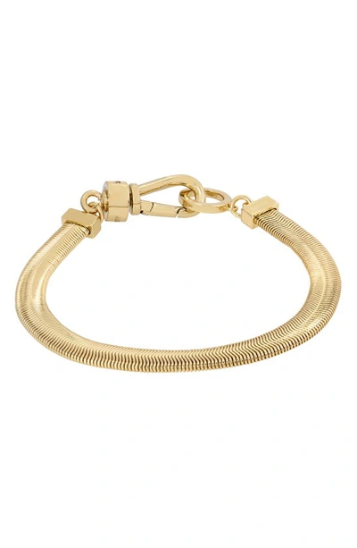 Allsaints Flat Snake Chain Bracelet In Gold