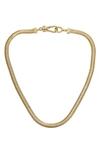 Allsaints Flat Link Collar Necklace In Gold