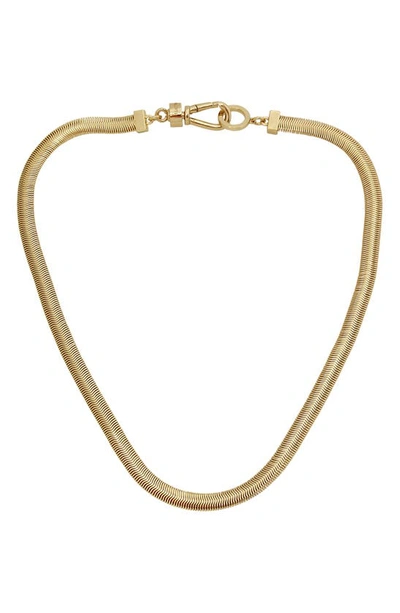 Allsaints Flat Link Collar Necklace In Gold