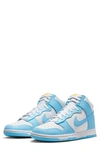 Nike Dunk High Retro Sneakers In White & Blue