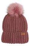 Barbour Saltburn Knit Beanie In Pink