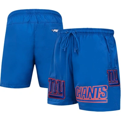 PRO STANDARD PRO STANDARD ROYAL NEW YORK GIANTS WOVEN SHORTS