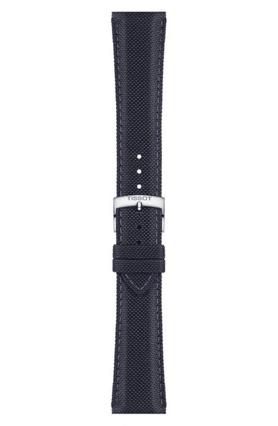 Tissot 21mm Fabric Watch Strap In Anthracite