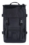 Topo Designs Rover Water Resistant Mini Backpack In Black/ Black