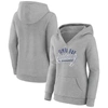 Fanatics Branded Gray Tampa Bay Lightning Simplicity Crossover V-neck Pullover Hoodie In Gray