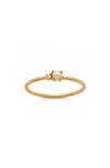 Made By Mary Petite Pearl Ring In Gold