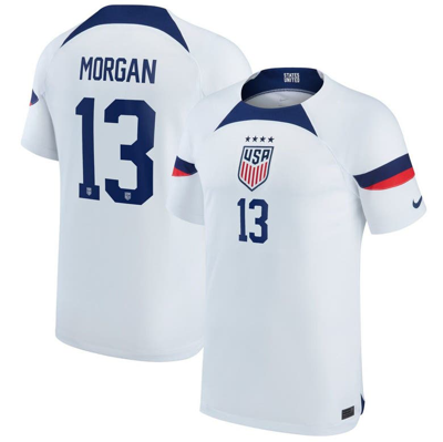 Nike Uswnt 2022/23 Stadium Home (alex Morgan)  Men's Dri-fit Soccer Jersey In White