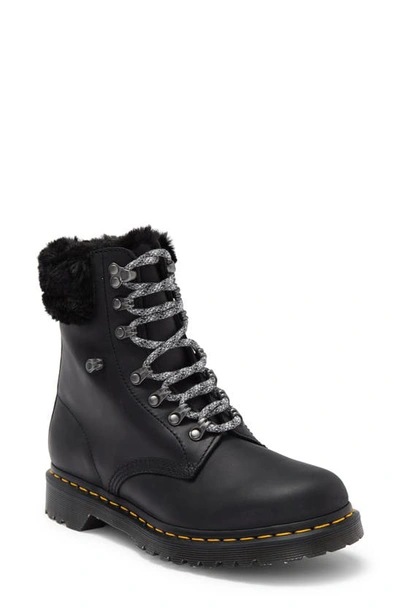 Dr. Martens 1460 Serena Collar Streeter Boots In Black