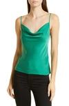 Ramy Brook Abigail Cowl Neck Camisole In Jewel Green