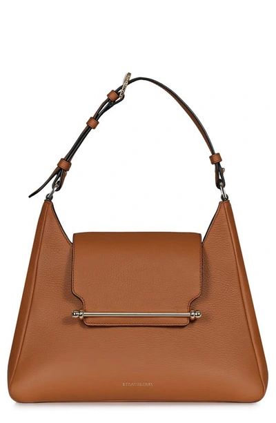 Strathberry Multrees Leather Hobo In Tan