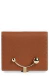 Strathberry Crescent Leather Wallet In Tan