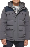 Levi's Arctic Cloth Heavyweight Parka Jacket In Charcoal/ Black Yoke